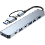 Разветвитель USB-C Digma DHUB-7USB-AC 7порт. черный