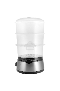 Пароварка Centek CT-1457  <9л>  800Вт, стальной корпус, таймер 60 мин, 3 контейнера