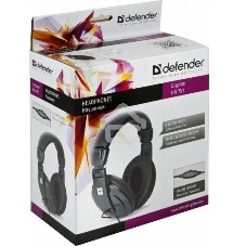 Наушники стерео Defender Gryphon HN-751 накладные, 2 x 3.5 mm стерео jack, кабель 2м, черный
