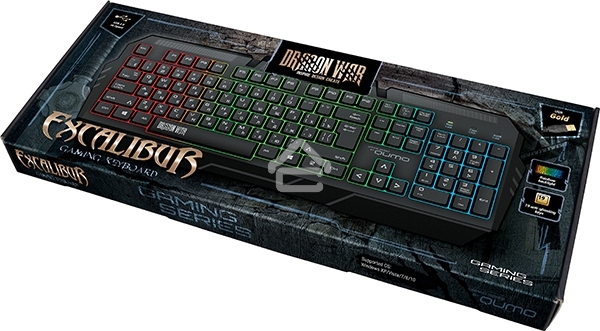 Игровая клавиатура Qumo Excalibur K67, проводная, 104, встроенные радужная подсветка