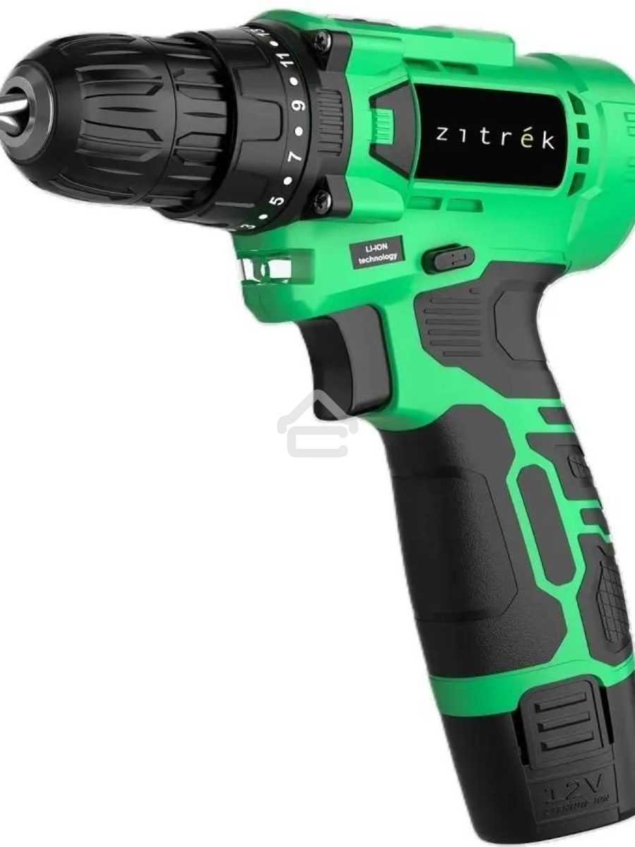 Дрель-шуруповерт Zitrek Green Li Plus 083-1021, Аккумуляторная, 12В