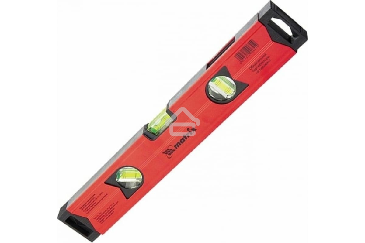 Уровень Matrix алюминиевый магнитный, 1200 мм, фрезерованный, 3 глазка, усиленный