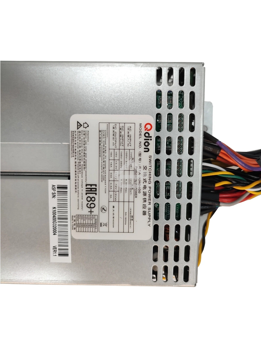 Серверный блок питания R1A-KH0400 (FPP-R1A-KH0400)  1U Redundant 400W (ШВГ=106*41,5*218mm), 80 PLUS Gold, Oper.temp 0C~50C, AC/DC dual input