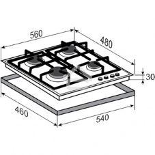Газовая варочная панель Zigmund & Shtain M 26.6 W независимая, белый