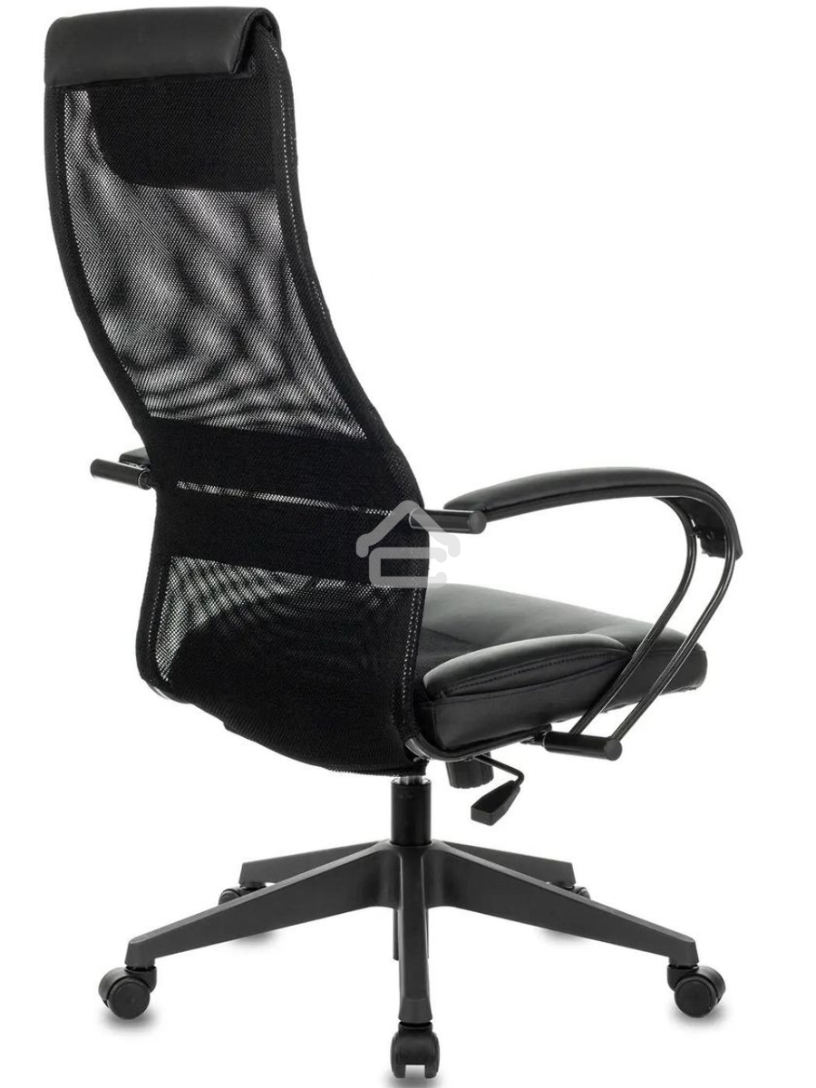 Кресло руководителя Бюрократ CH-608/BLACK TW-01 TW-11 черный, спинка сетка, искусст.кожа/ткань