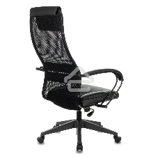 Кресло руководителя Бюрократ CH-608/BLACK TW-01 TW-11 черный, спинка сетка, искусст. кожа/ткань