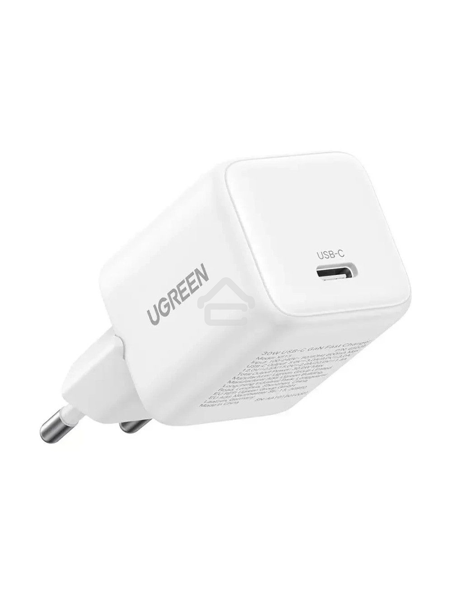 Сетевое зарядное устройство UGREEN X513 (65009) 30W USB-C GaN Fast Charger EU. Цвет: белый 
