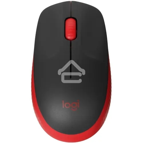 Мышь беспроводная Logitech M190 черный/красный, 1000 dpi, радиоканал, USB, кнопки - 3