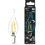 Лампа филам. Gauss Filament 5Вт цок.:E14 свеча 220B св.свеч.бел.нейт. (упак.:10шт) (104801205-D)
