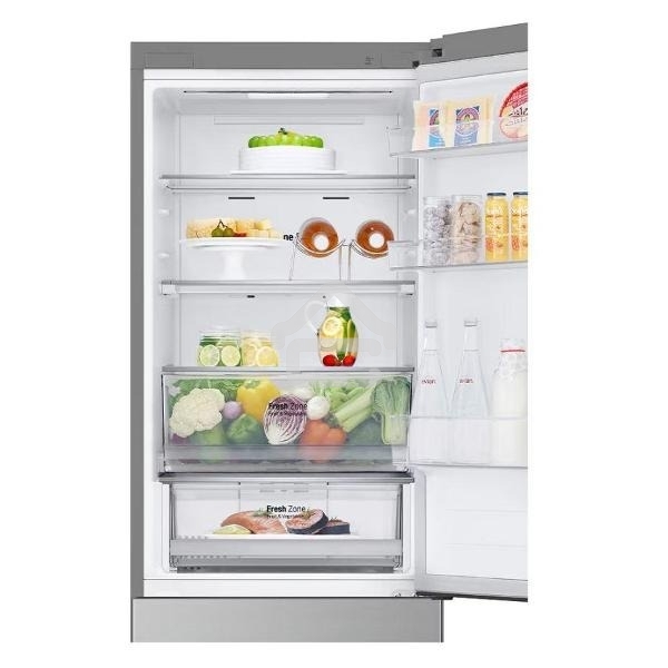Холодильник LG GC-B459ANMW серебристый двухкамерный 234/110л морозилка снизу, No Frost