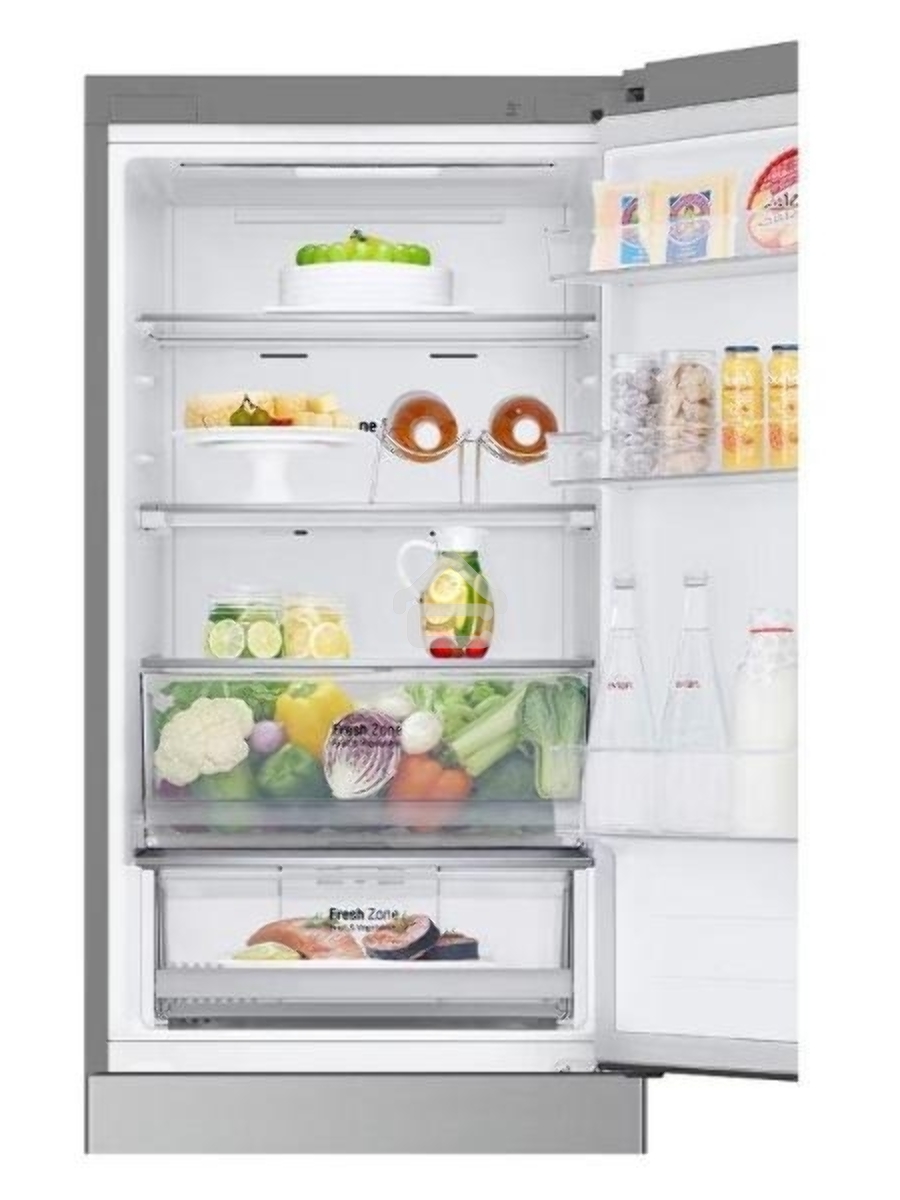 Холодильник LG GC-B459ANMW серебристый двухкамерный 234/110л морозилка снизу