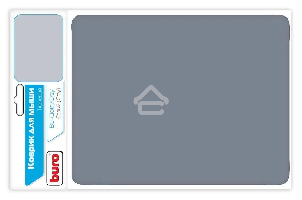 Коврик BU-CLOTH/grey Коврик для мыши тканевый, серый, 230 х 180 х3 мм