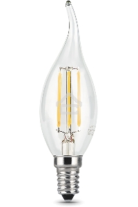 Лампа светодиодная Gauss Filament 9Вт цок.:E14 свеча 220B св.свеч.бел.нейт. CF35 (упак.:10шт) (104801209)