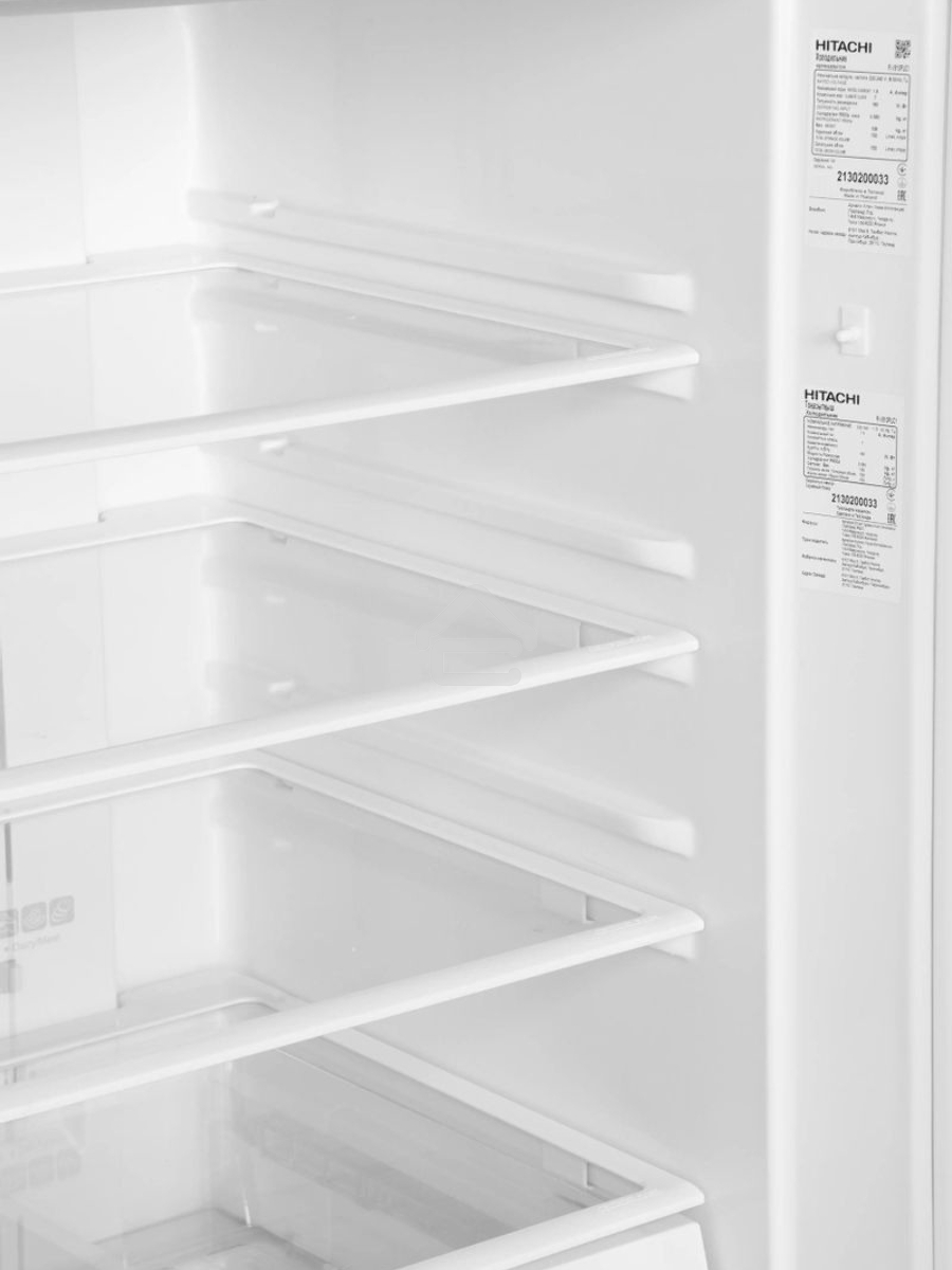 Холодильник Hitachi R-V720PUC1 TWH белый текстур. двухкамерный инвертер 444/156л морозилка сверху, No Frost