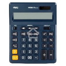 Калькулятор настольный Deli EM888F-blue синий 12-разр.