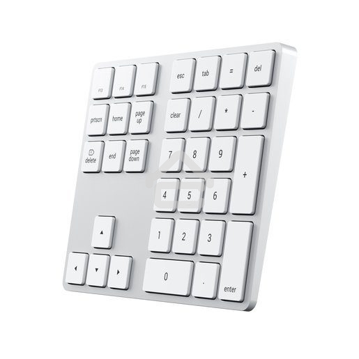 Беспроводной блок клавиатуры Satechi Aluminum Extended Keypad. Цвет серебряный. Satechi Aluminum Extended Keypad - Silver