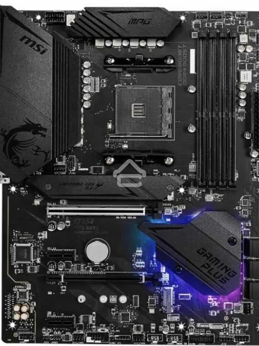 Материнская плата MSI MPG B550 GAMING PLUS, AM4, AMD B550, 4xDDR4, 6xSATA, 2xM.2, 1xPCI-E 4.0 x16, 1xPCI-E 3.0 x4, 2xPCI-E x1, 1xHDMI, 1xDP, 1x 1Gb LAN, 4xUSB-A 2.0, 2xUSB-A 3.2 Gen 1, 1xUSB-A 3.2 Gen 2, 1xUSB-C 3.2 Gen 2, 5x3.5 мм, 7.1, ATX