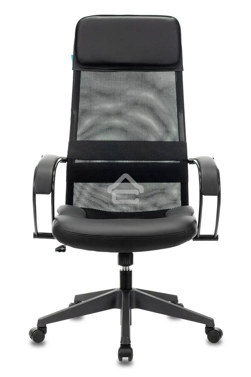 Кресло руководителя Бюрократ CH-608/BLACK TW-01 TW-11 черный, спинка сетка, искусст.кожа/ткань