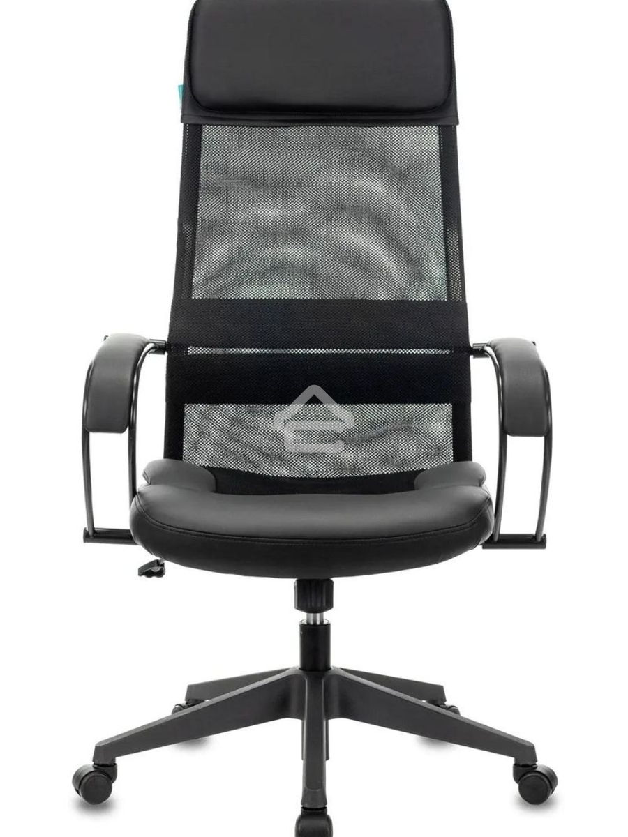Кресло руководителя Бюрократ CH-608/BLACK TW-01 TW-11 черный, спинка сетка, искусст.кожа/ткань