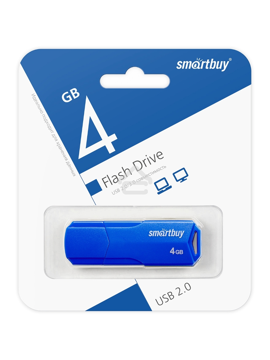 Флеш диск USB SmartBuy 4GB CLUE Blue (SB4GBCLU-BU)
