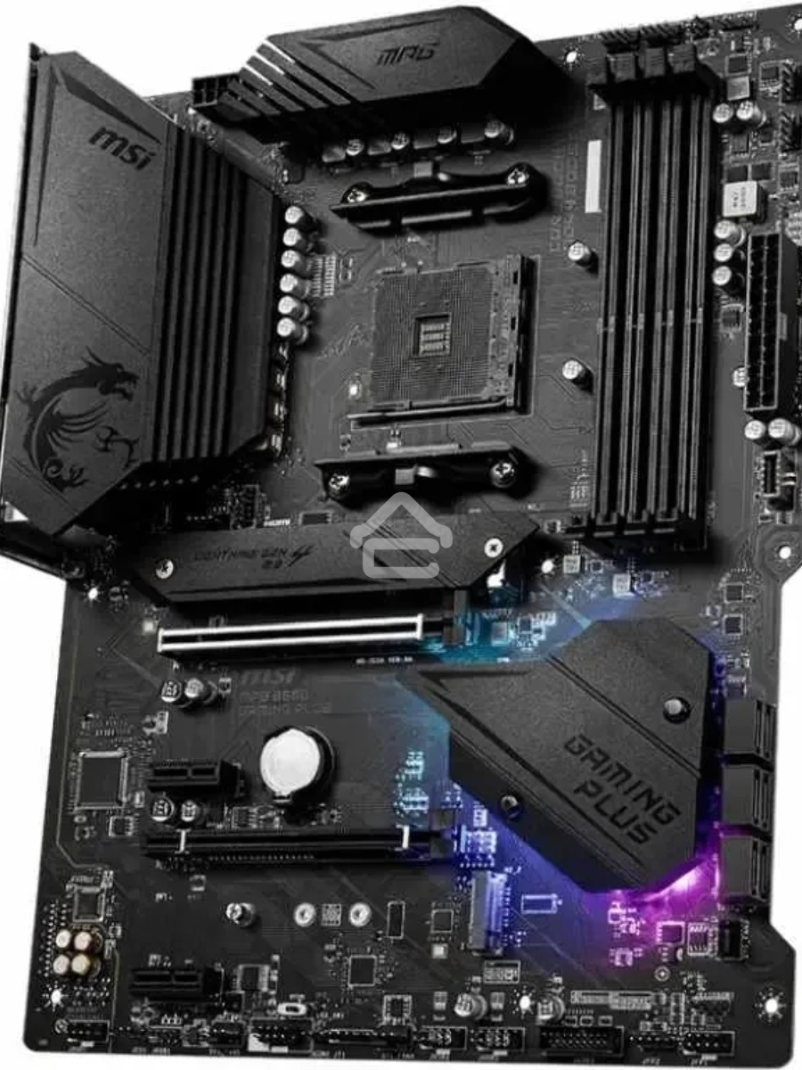 Материнская плата MSI MPG B550 GAMING PLUS, AM4, AMD B550, 4xDDR4, 6xSATA, 2xM.2, 1xPCI-E 4.0 x16, 1xPCI-E 3.0 x4, 2xPCI-E x1, 1xHDMI, 1xDP, 1x 1Gb LAN, 4xUSB-A 2.0, 2xUSB-A 3.2 Gen 1, 1xUSB-A 3.2 Gen 2, 1xUSB-C 3.2 Gen 2, 5x3.5 мм, 7.1, ATX