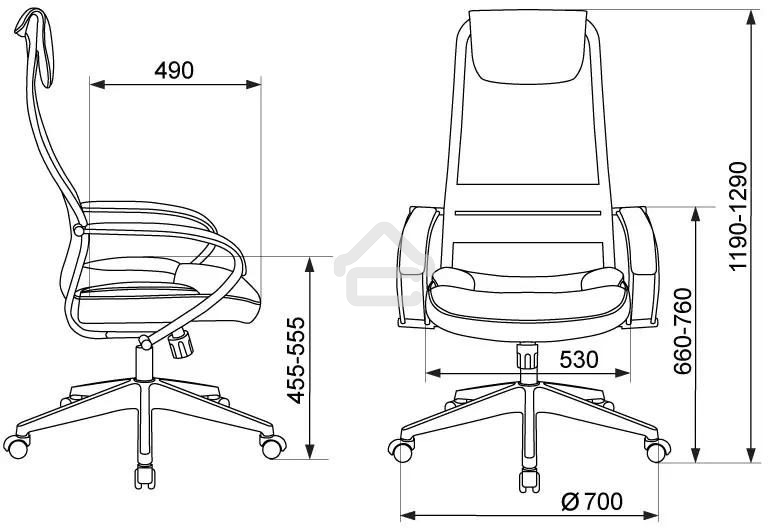 Кресло руководителя Бюрократ CH-608/BLACK TW-01 TW-11 черный, спинка сетка, искусст.кожа/ткань