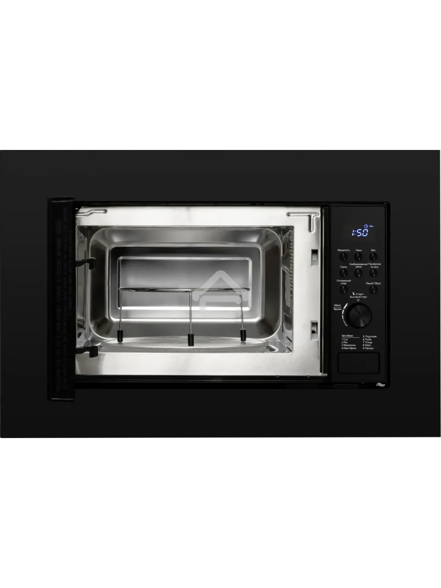 Микроволновая печь встраиваемая Weissgauff HMT-620 B Grill черный, 20 л, 700 Вт, переключатели - кнопки/поворотный механизм