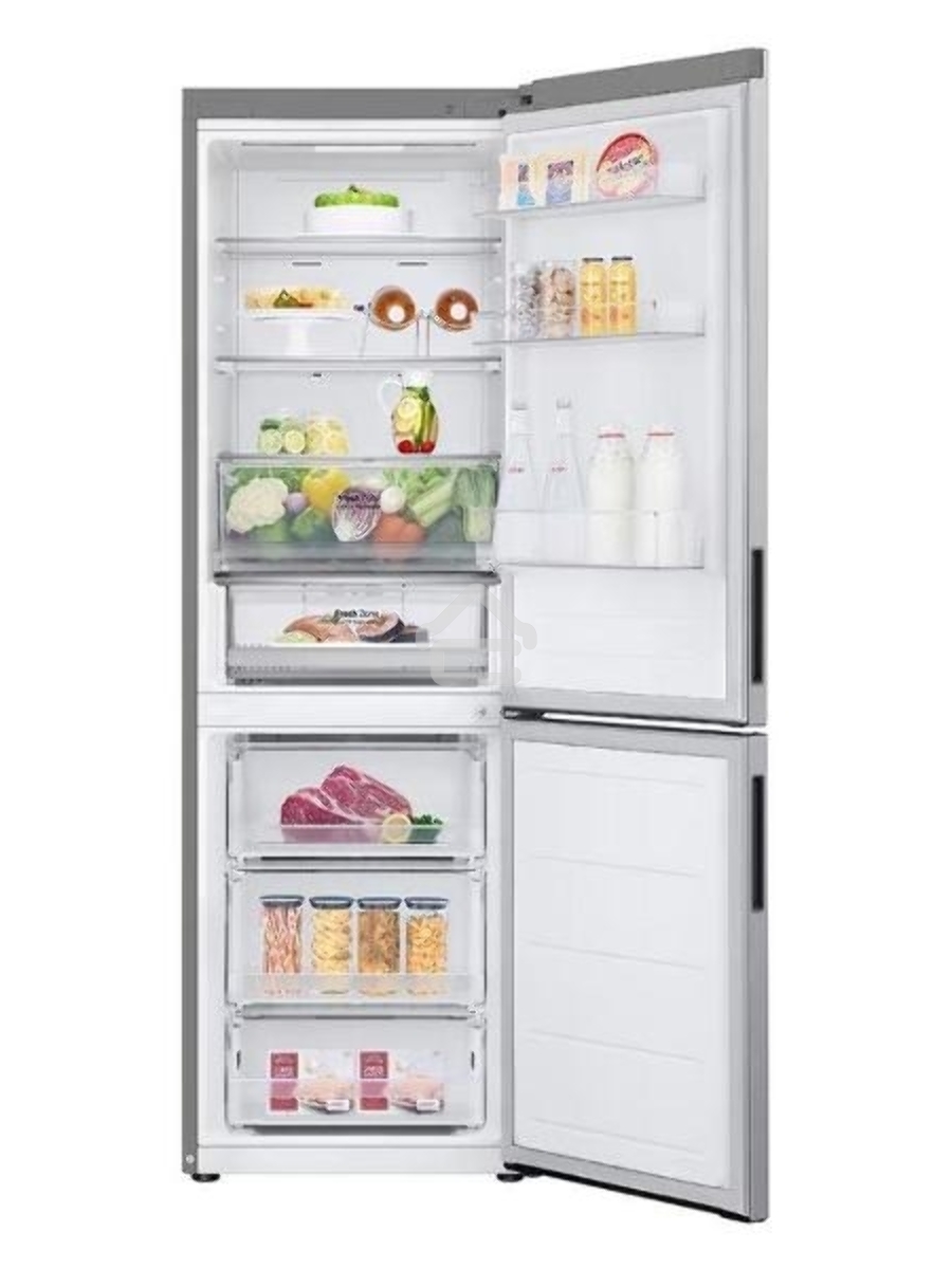 Холодильник LG GC-B459ANMW серебристый двухкамерный 234/110л морозилка снизу