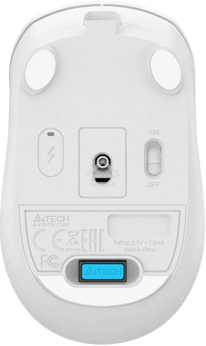 Мышь беспроводная A4Tech Fstyler FG15CS Air2 белый, 1200 dpi, радиоканал, USB, кнопки - 3