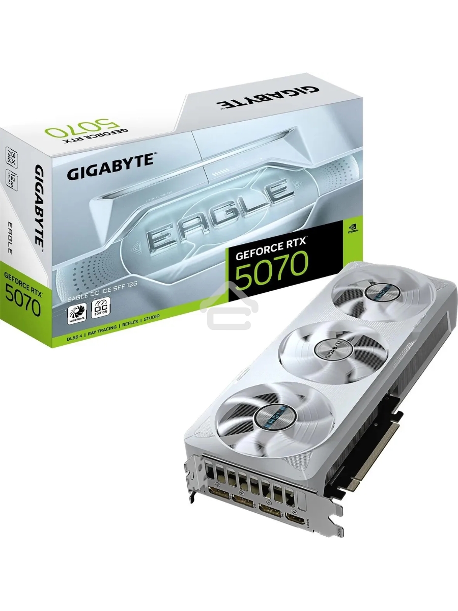 Видеокарта Gigabyte PCI-E GV-N5070EAGLEOC ICE-12GD 1.0 NVIDIA GeForce RTX 5070 12Gb 192bit GDDR7 2805/28000 HDMIx1 DPx3 HDCP Ret