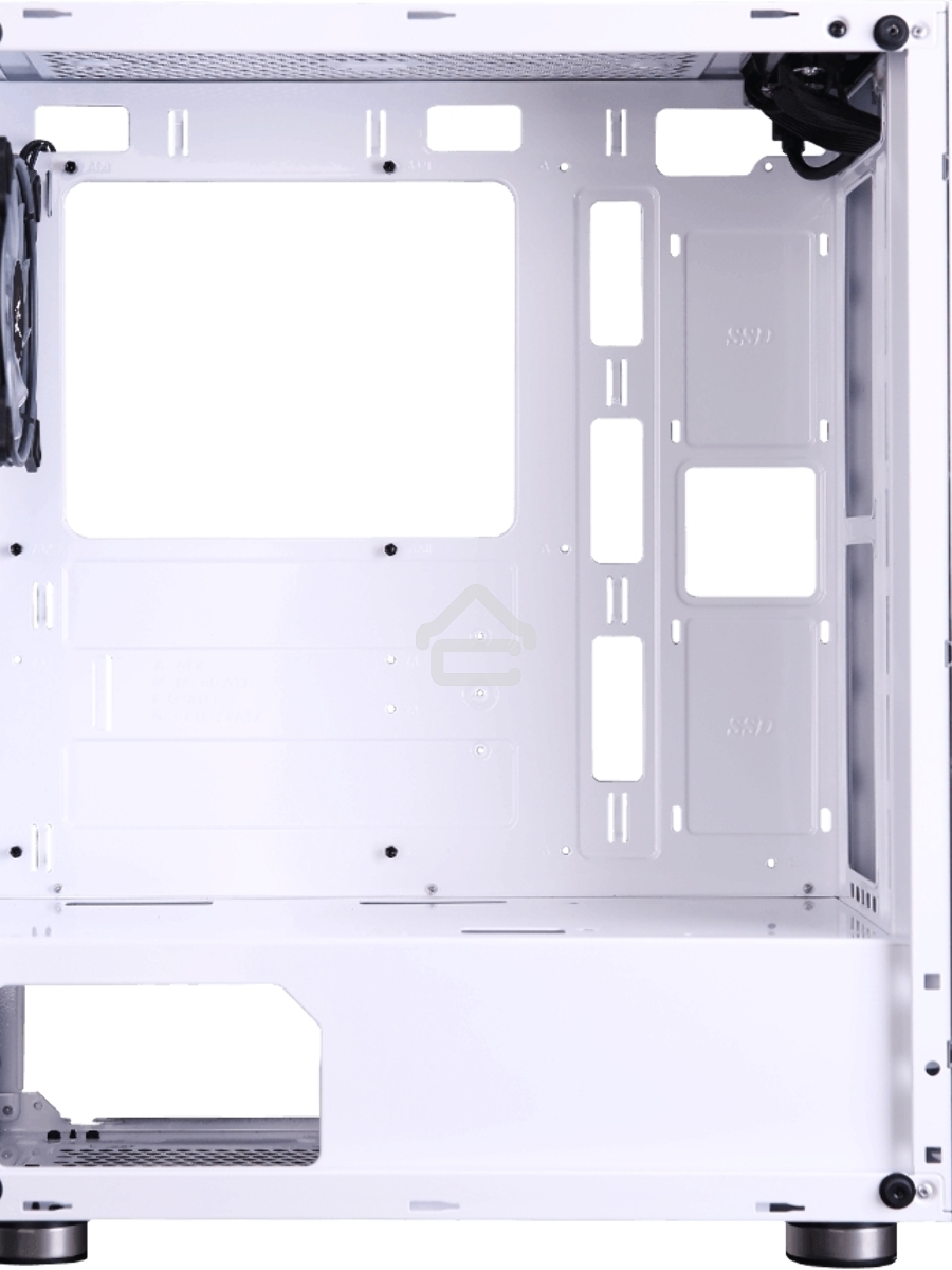 Компьютерный корпус ZALMAN R2 White (3xUSB, 2xAudio, 20мм FAN, прозрачная стенка-закаленное стекло, ATX, без БП)