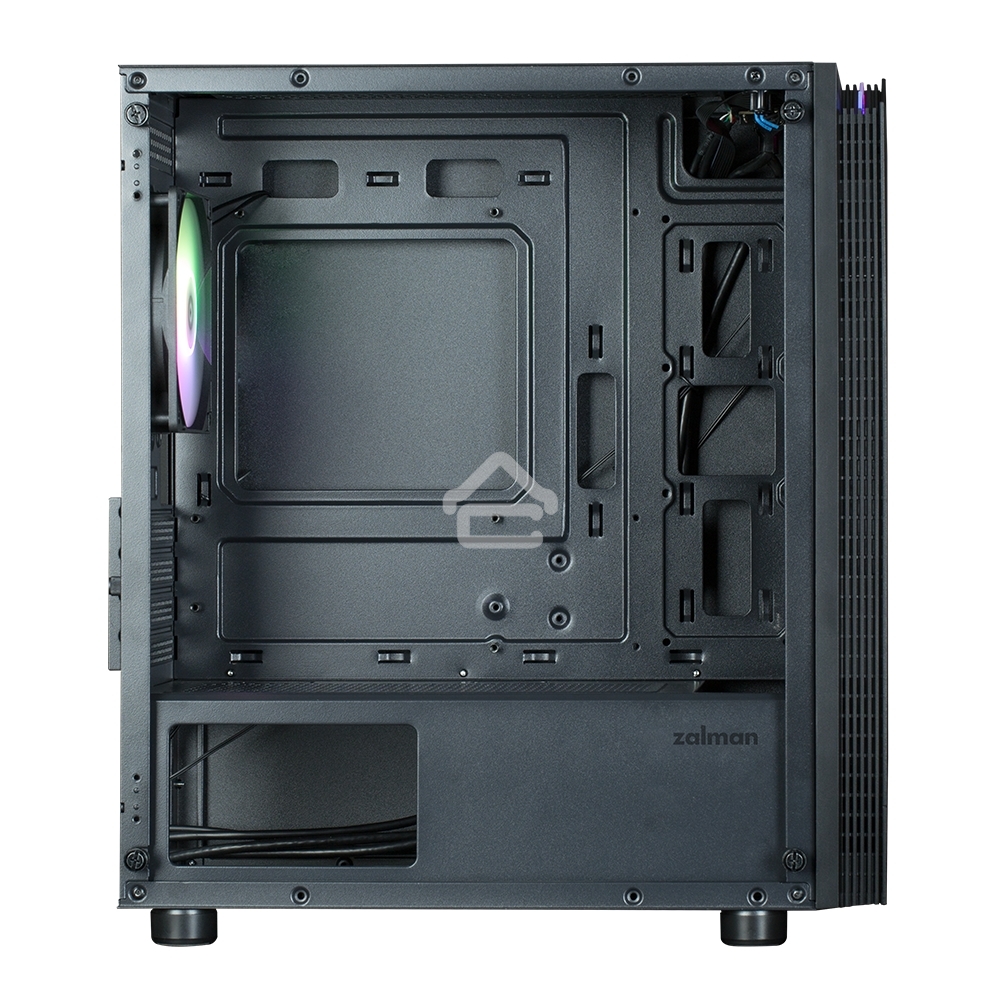 Компьютерный корпус ZALMAN T4 PLUS, MATX, черный, WINDOW, 1 x Combo (3.5'' or 2.5''), 1x3.5'', 2x2.5