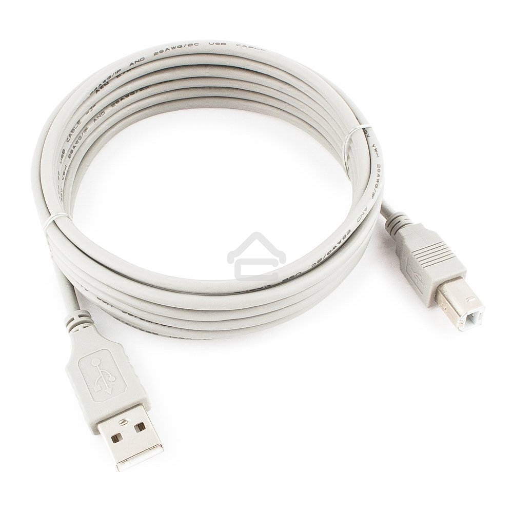 Кабель USB2.0 Cablexpert CC-USB2-AMBM-10-N, AM/BM, медь, 3.0м, пакет