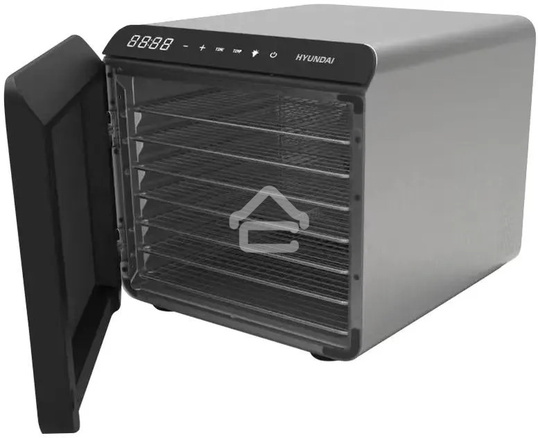 Сушка для фруктов и овощей Hyundai HYFD-8801 14под. 600Вт серебристый