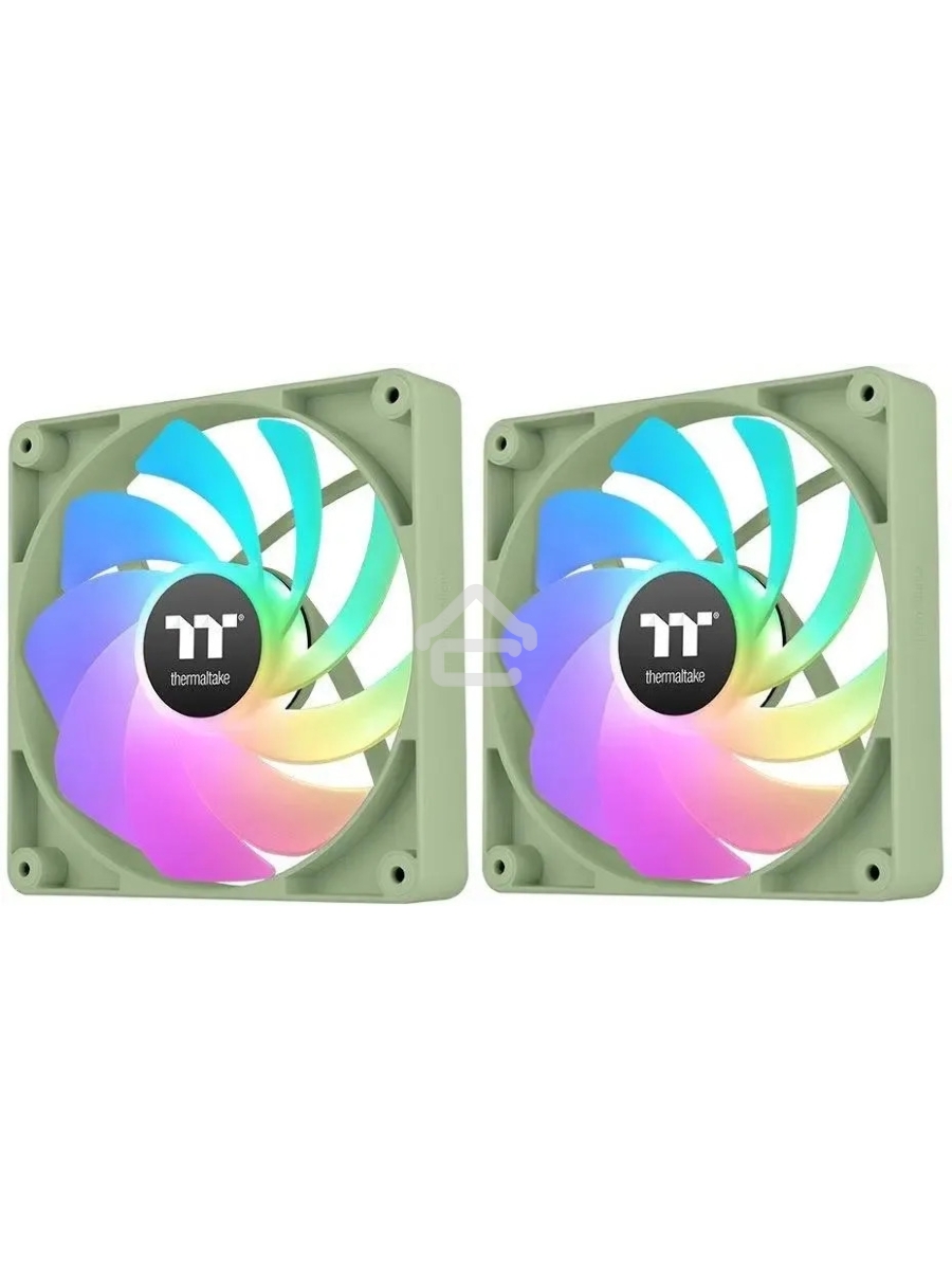Комплект вентиляторов для корпуса Thermaltake CT120 Reverse ARGB (2 шт.) зеленый, 120 мм, 2000 об/мин, 31.2 дБ, 4 pin