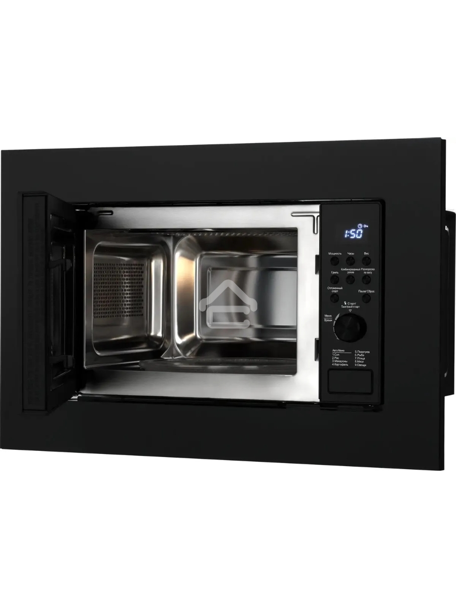 Микроволновая печь встраиваемая Weissgauff HMT-620 B Grill черный, 20 л, 700 Вт, переключатели - кнопки/поворотный механизм
