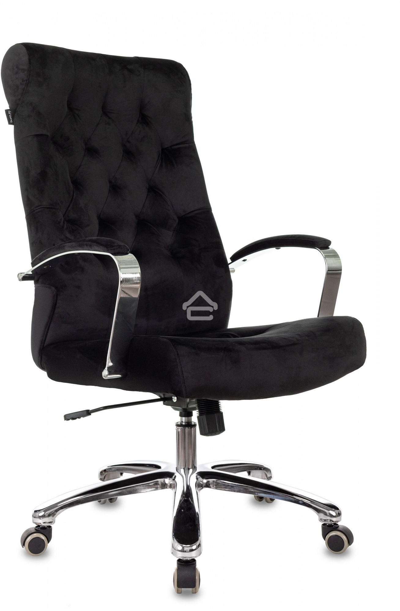 Кресло руководителя Бюрократ T-9928SL Fabric черный Italia Black, крестов. металл хром