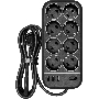 Сетевой фильтр Powercom SP-08 USB03AB 1,8 m 1.8м (8 розеток) черный (коробка)