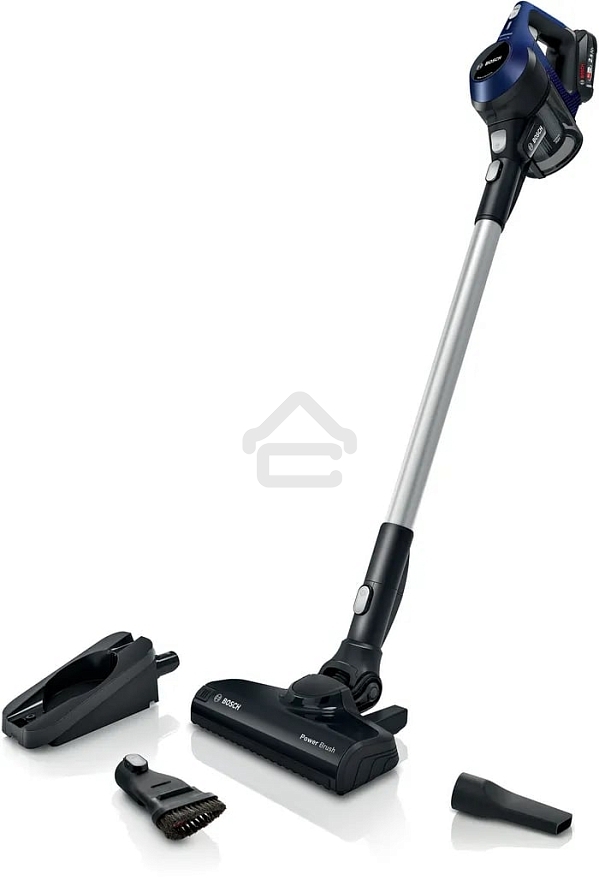 Пылесос вертикальный Bosch Unlimited BCS611P4A POWER FOR ALL 18V синий/черный, питание от аккумулятора, уборка сухая, работа от АКБ max 30 мин