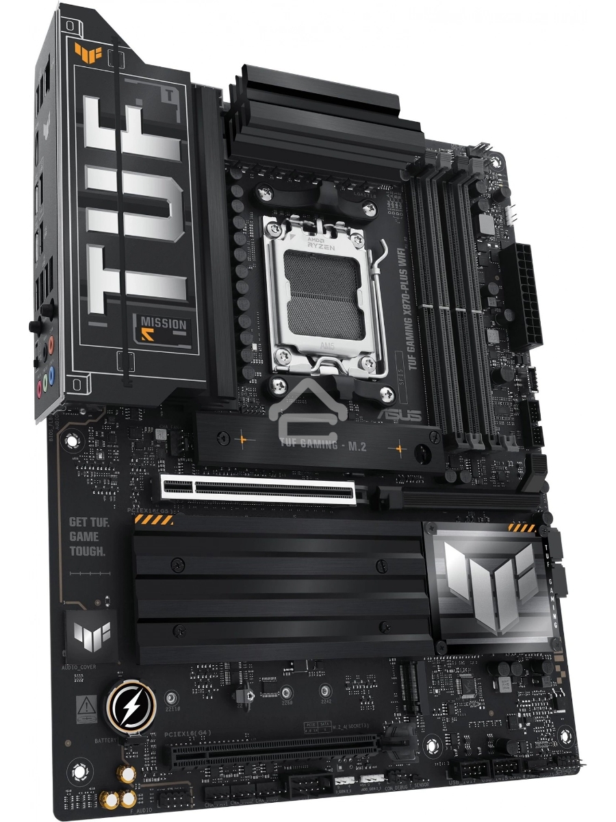 Материнская плата ASUS TUF GAMING X870-PLUS WIFI, AM5, AMD X870, 4xDDR5, 2xSATA, 4xM.2, 1xPCIe 5.0 x16, 1xPCIe 4.0 x4, 1xHDMI, 1xUSB-C 3.2 Gen 2, 1xUSB-C 3.2 Gen 2x2, 2xUSB-C 4.0, 1x 2.5Gb LAN, 1xUSB-A 2.0, 3xUSB-A 3.2 Gen 2, 4xUSB-A 3.2 Gen 1, 5x3.5 мм, 
