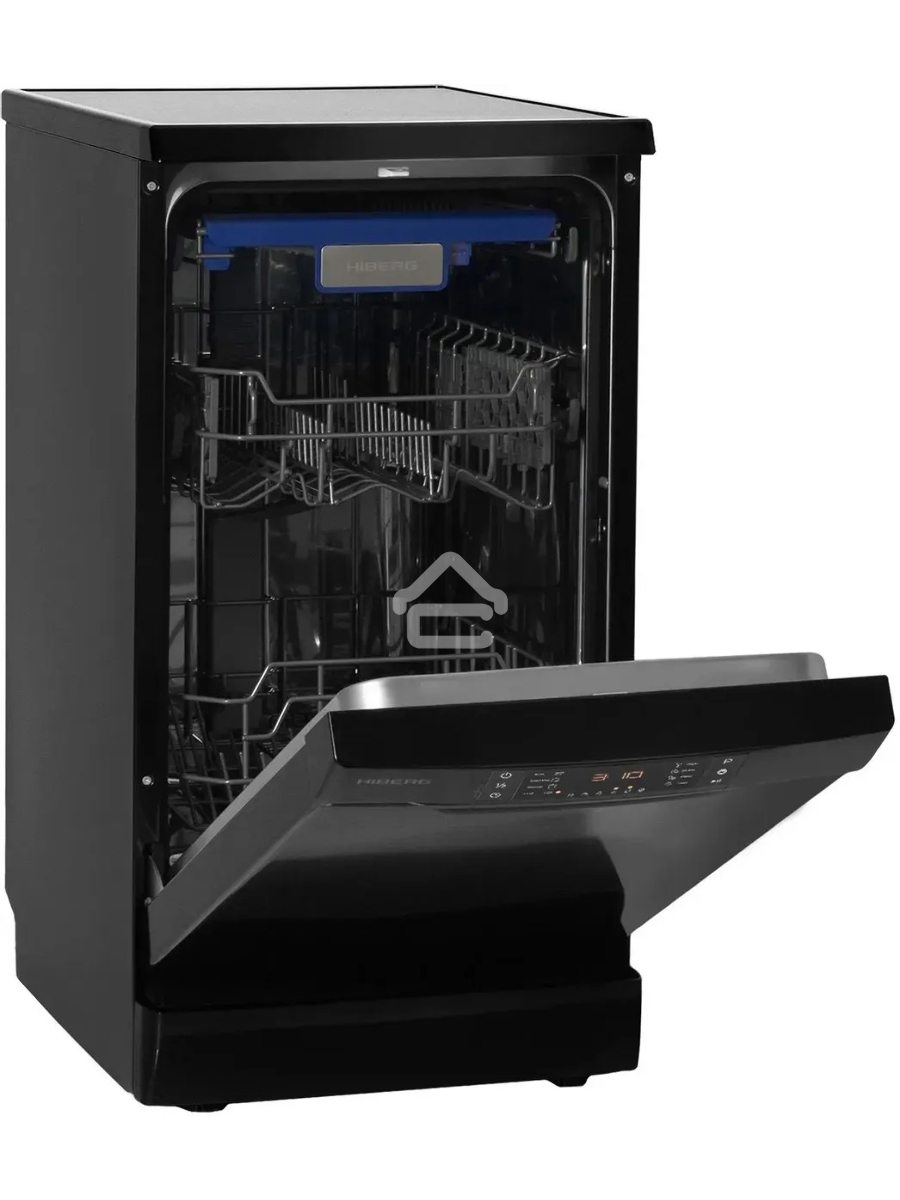 Посудомоечная машина HIBERG F48 1030 B, черный, 44.8 см, 10 компл., 49 дБ, класс A++