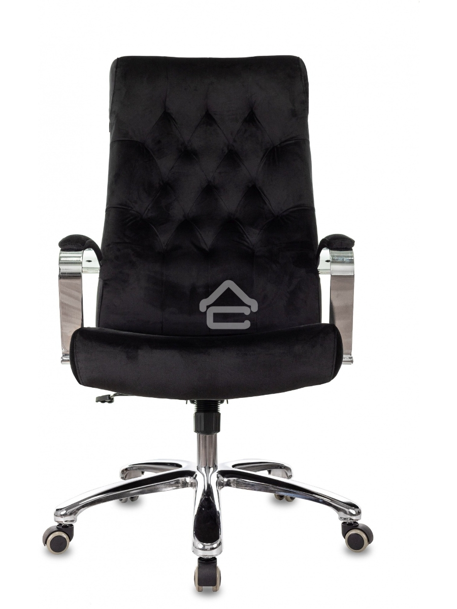 Кресло руководителя Бюрократ T-9928SL Fabric черный Italia Black, крестов. металл хром
