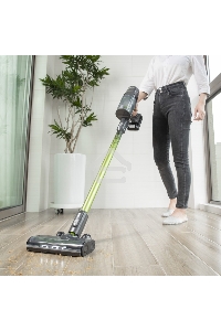 Пылесос вертикальный GREENWORKS GD24SV2 салатовый/черный, питание от аккумулятора, 160 Вт, уборка сухая, пылесборник 0.5 л (работа от АКБ max 45 мин)