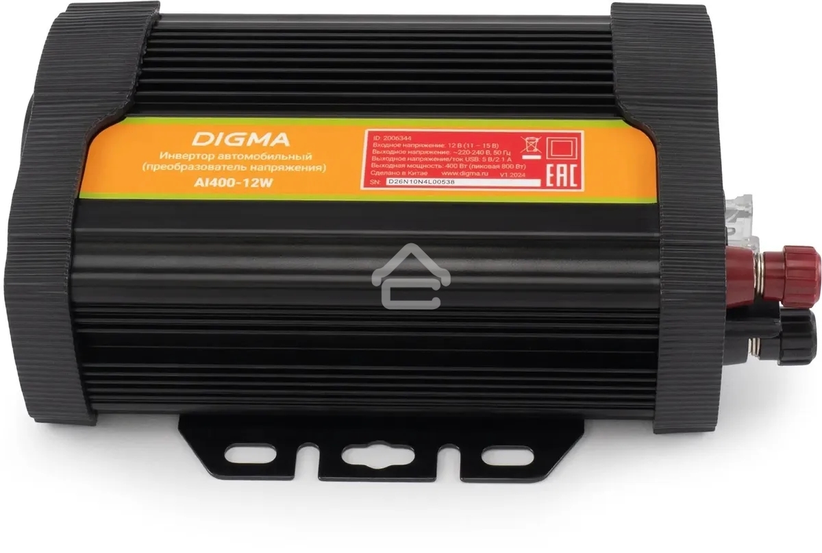 Автоинвертор Digma AI400-12W 400Вт