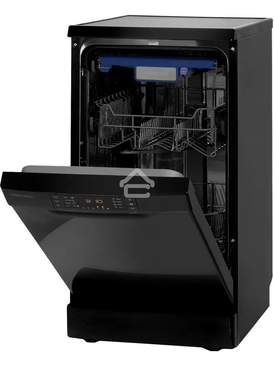 Посудомоечная машина HIBERG F48 1030 B, черный, 44.8 см, 10 компл., 49 дБ, класс A++