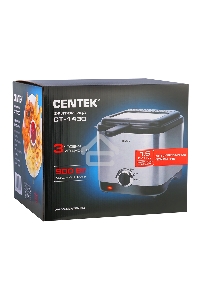 Фритюрница Centek CT-1430 900 Вт <объём 1,5л> Чаша - антипригарная, стальной корпус, окно