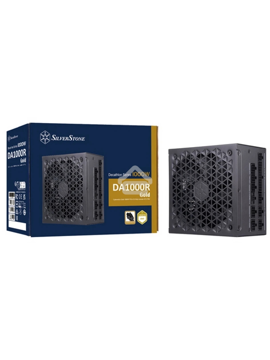 Блок питания Silverstone SST-DA1000R-GM, 1000Вт, 80 PLUS Gold, 135мм, модульный, черный