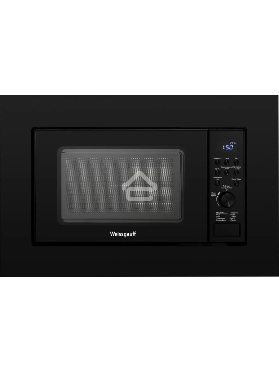 Микроволновая печь встраиваемая Weissgauff HMT-620 B Grill черный, 20 л, 700 Вт, переключатели - кнопки/поворотный механизм