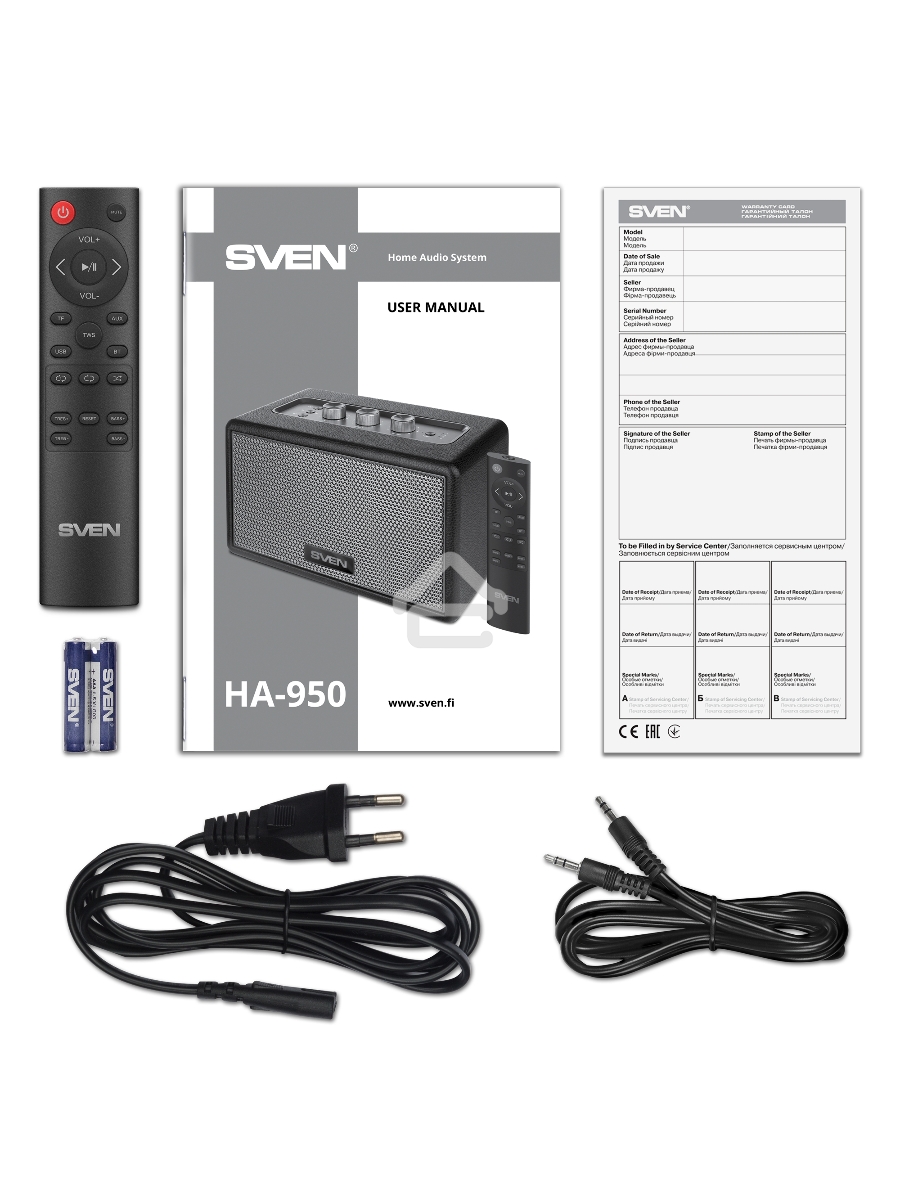 Аудиосистема SVEN HA-950, черный, МДФ, эко-кожа (60 Вт, Bluetooth, USB, Micro SD, пульт)