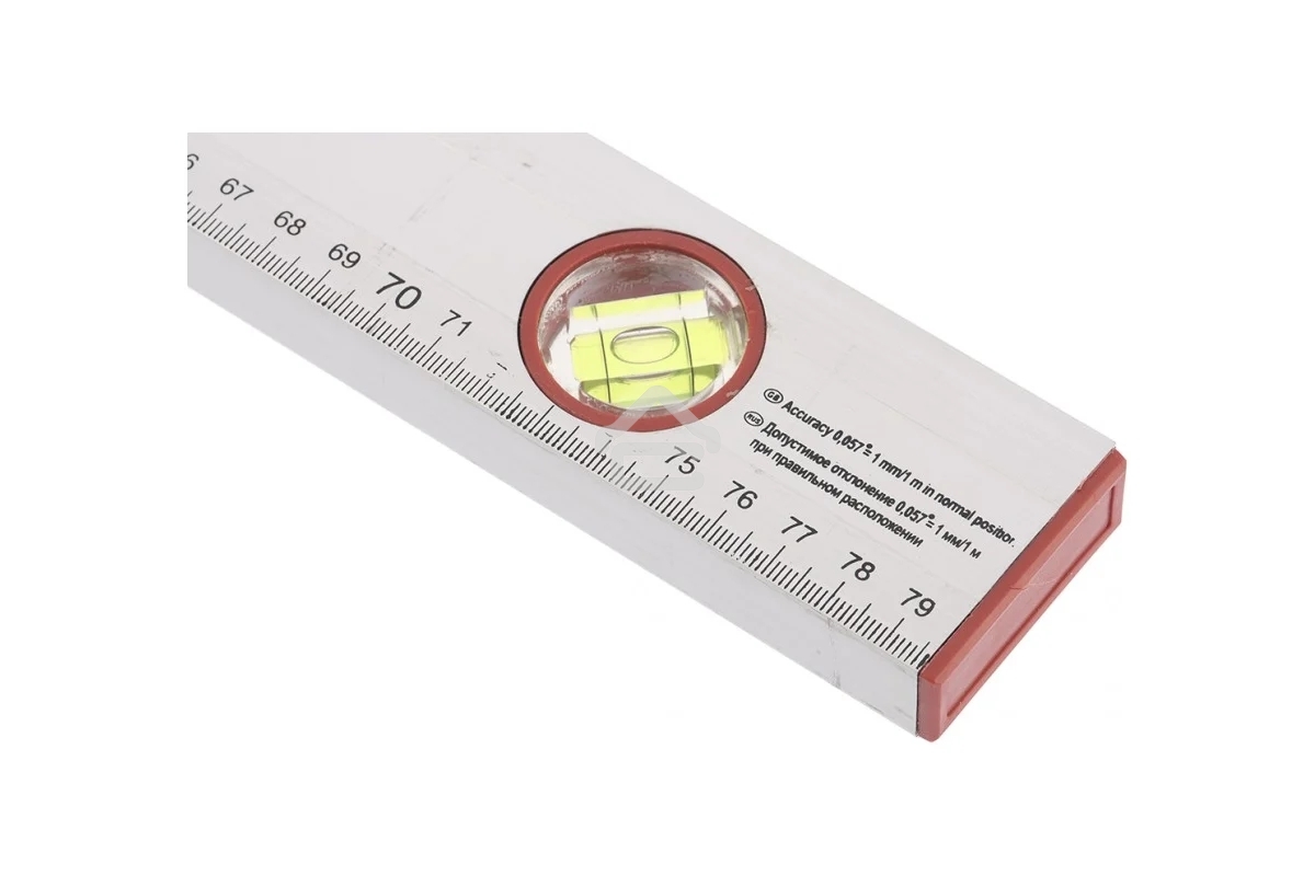 Уровень алюминиевый Sparta 800 мм, 3 глазка, линейка